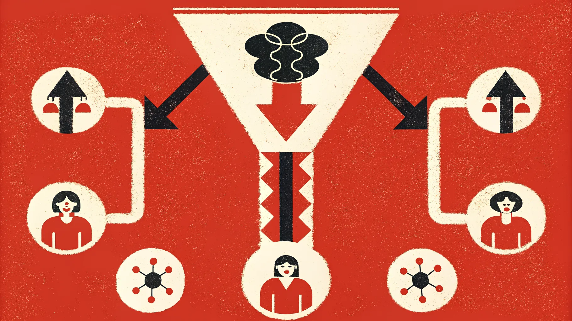 Imagen que ilustra un embudo de consultor con un agujero